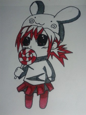 Dessin pour Sabishisa et sa petite soeur (encré et colorié (fini !)