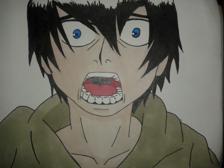 Rin Okumura dans Blue exorcist (pas très bien fait)